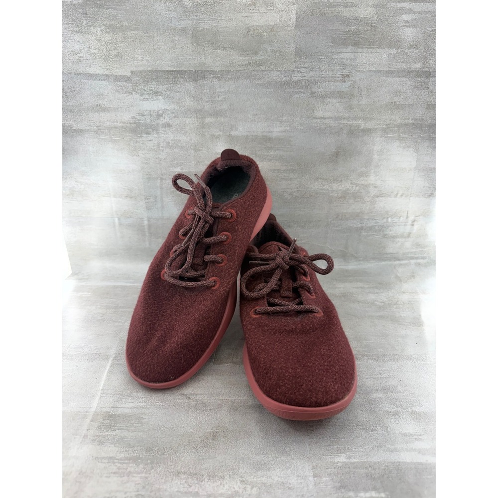 Allbirds Wool Runner Maroon Burgundy ZQ Merino Wool Sneakers Women Sz 10